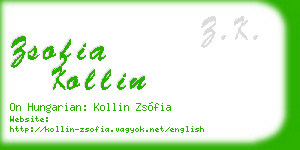 zsofia kollin business card